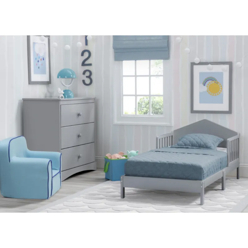 Delta Children Homestead Bed de niños pequeños, Greenguard Gold Certified, Gray 55.25 