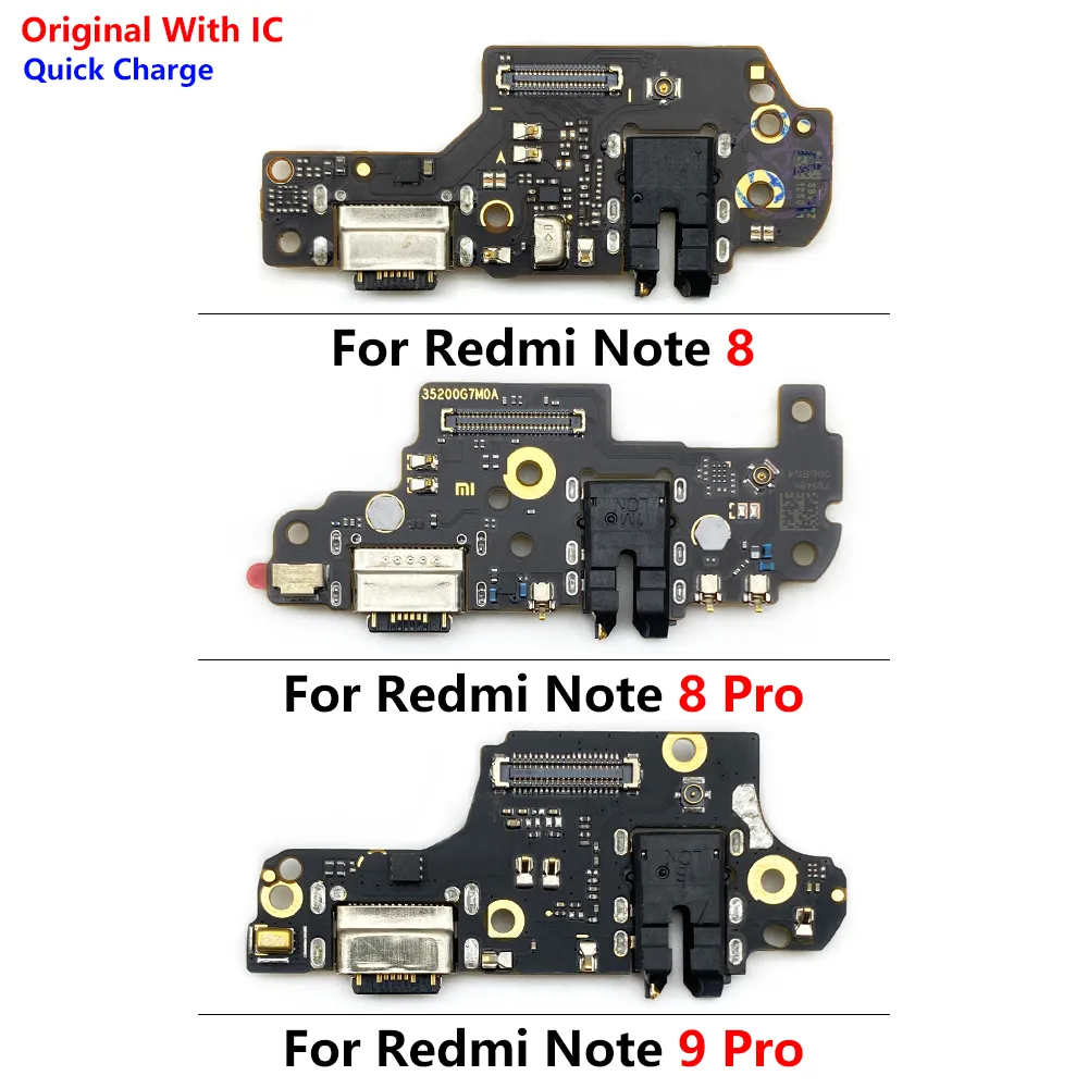 100% d'origine Nouveau Port USB Port Microphone Dock Connector Corable Flex Cable pour Redmi Note 10S 10S 8T 9 9S 8 PRO