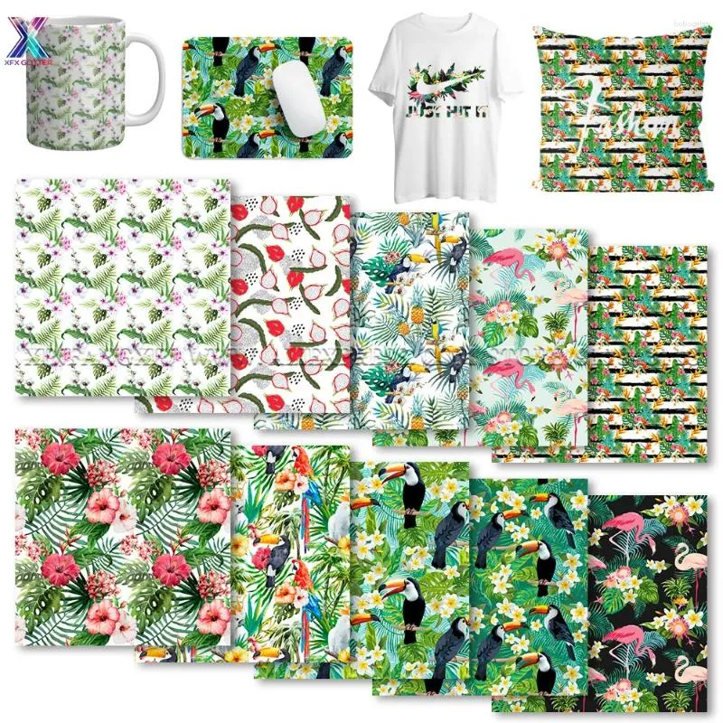 Window Stickers XFX Plant Infusible Transfer Ink Sheet 1 PCS 12x10 i sublimering Summer Förtryckt papper för muggpress-t-shirts