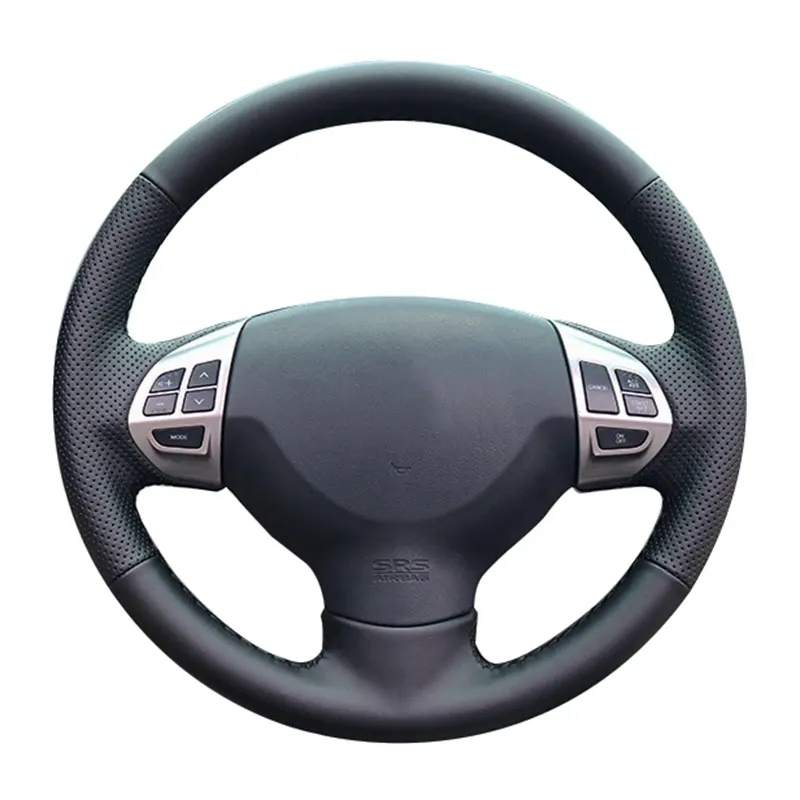 Anti-Slip Leather Car Steering Wheel Braid Cover For Mitsubishi Lancer EX Outlander ASX Pajero Sport Auto Interior Accessories