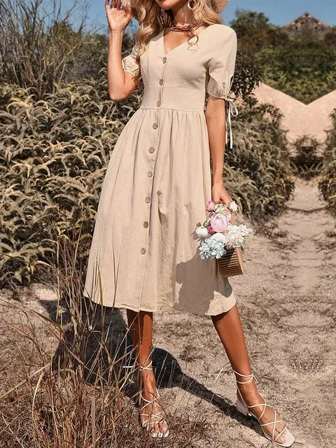 polka dot midi dress product info and reviews Brown Polka Dot Midi Dress – Moda Boutique