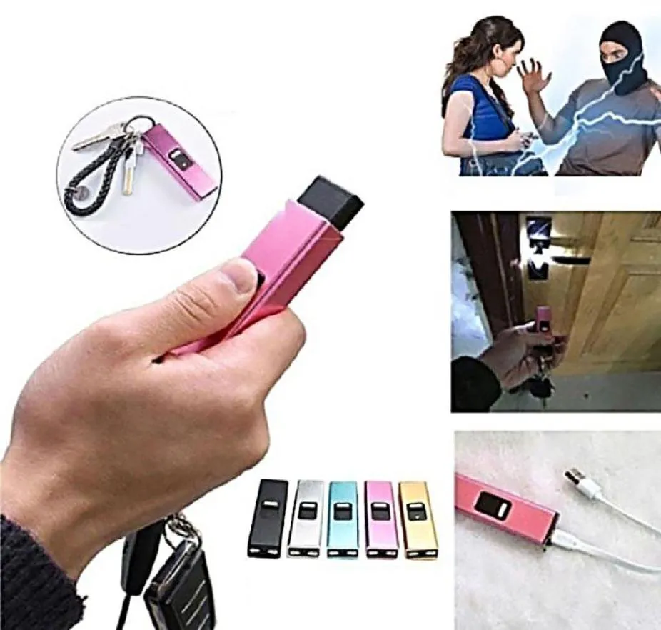 Flashlights Mini Portable Electric Shocks Key Light Self Defense High Concealment Shocker Protect Yourself2169297