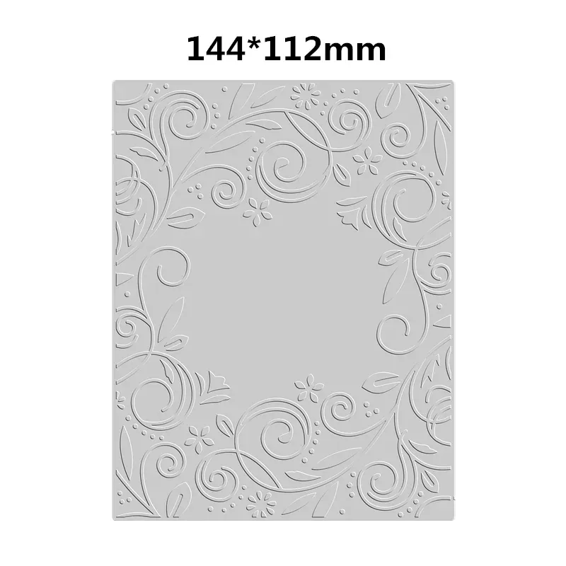 New 2023 Ornate Swirls Background Hot Foil Plate Scrapbooking for Paper Making Frames Card Craft no Stamp Cutting Dies