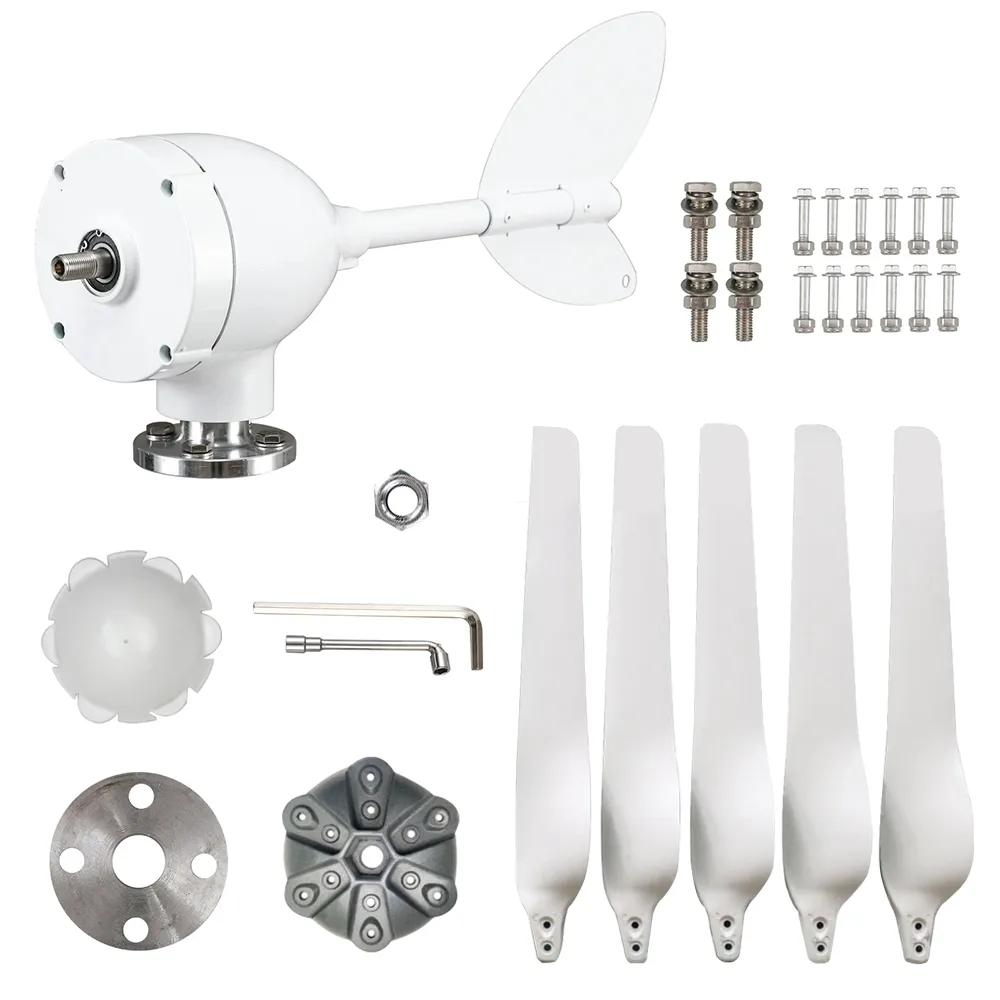 Portable Wind Power Generator 5kW Wind Generator 5000W Turbine Kit: 12V ...