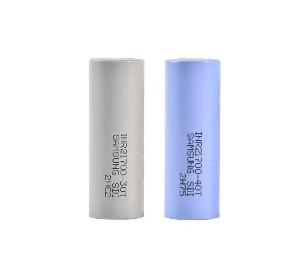 High Quality INR21700 30T 3000mAh 40T 4000mAh 21700 Battery 35A 37V Grey Blue Drain Rechargeable Lithium Batteries For Samsung In1359600