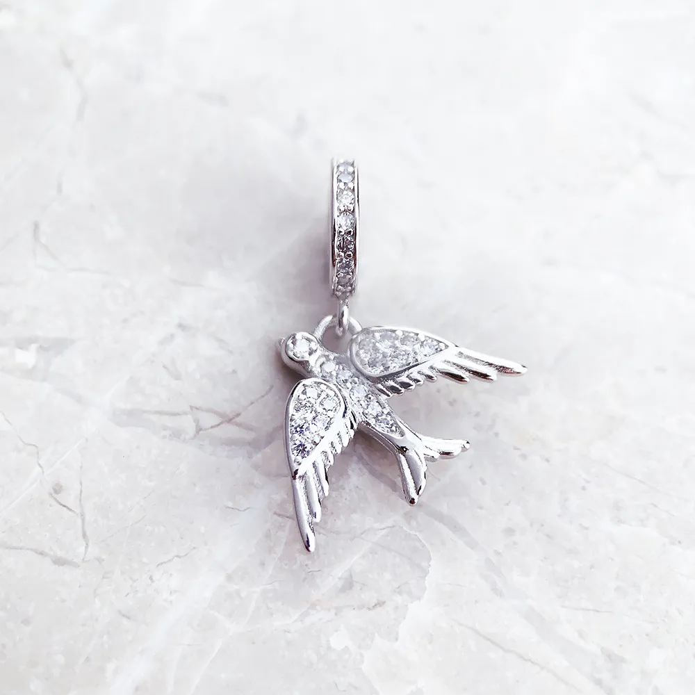 Charm Pendant Bird Swallow Women 2023 Summer Brand New Trendy 925 Sterling Silver Hope And Loyalty Gift