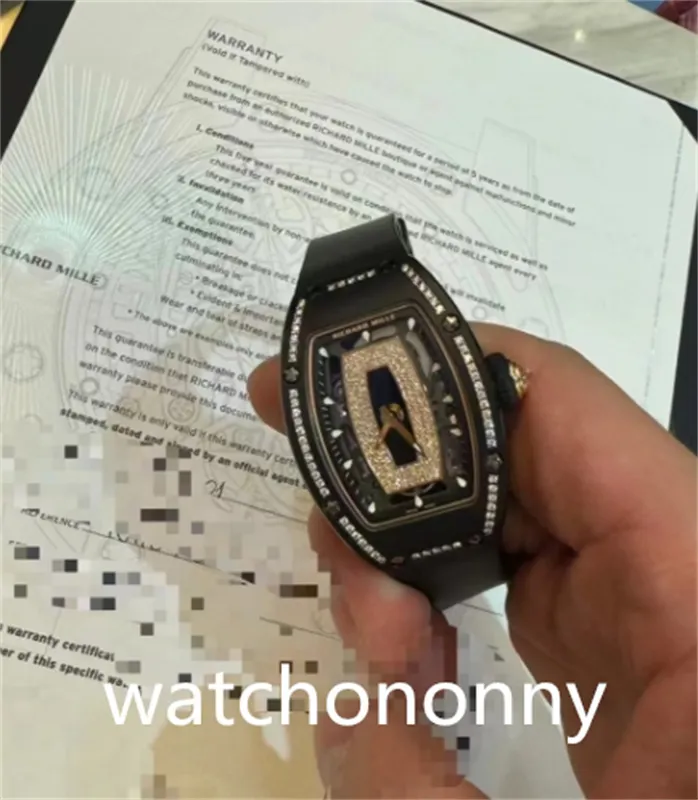 Richa Luxury Mens Mechanics Watch Mill Men's Sports and Leisure Series Hoogwaardig horloge