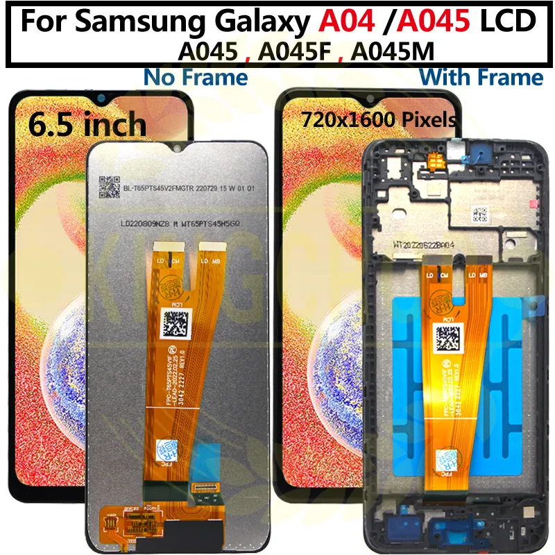 Per Samsung Galaxy A04 LCD Display Touch Panel Screen Digitazer per Samsung A045 LCD A045F, display A045M