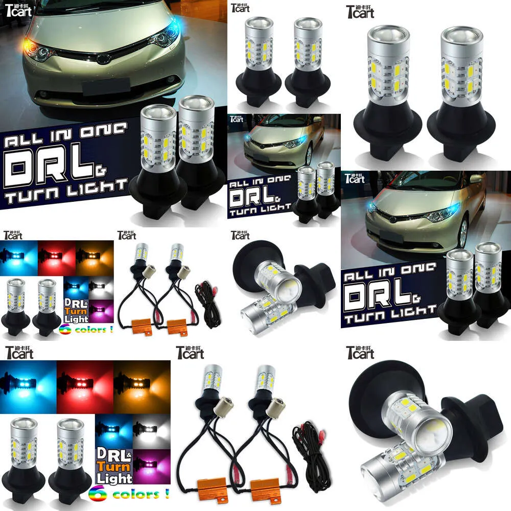 TCART LED LED LUMIÈRE LUMIÈRES SIGNAUX AUX EN UN pour Mitsubishi Pero Sport Accessories DRL Turn Light