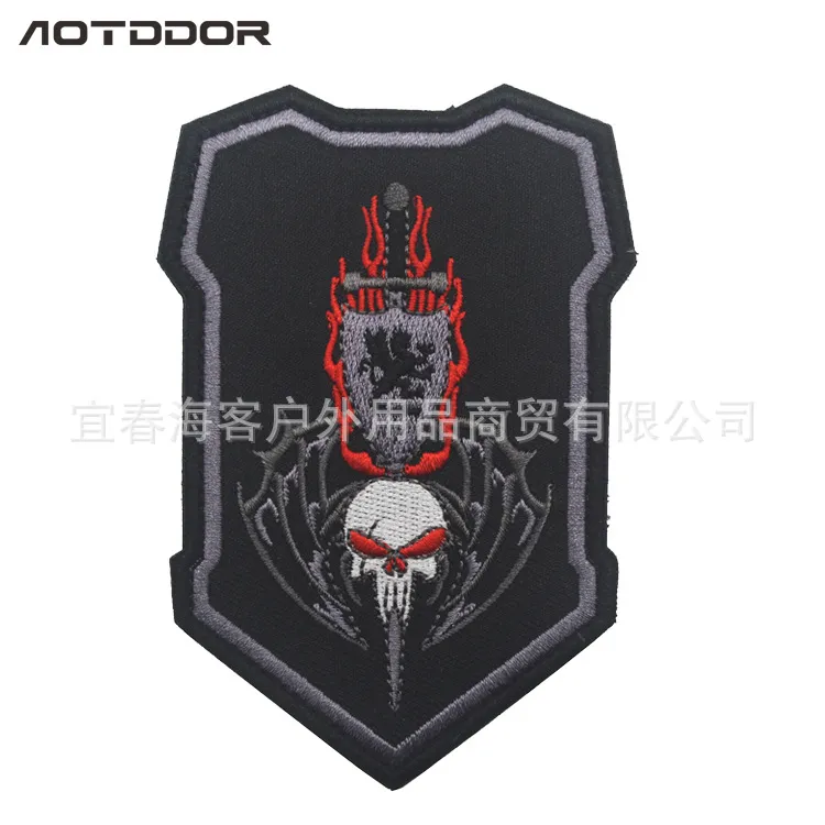 Military Tactical Embroidered Id Card Holder Hook Patch Removable ...