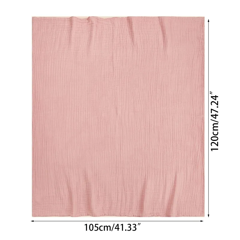 Baby Swaddle Couverture en mousseline douce enveloppe enveloppe récepteur de couverture de bain bébé serviette de bain solide bébé burp tissu pour nouveau-nés