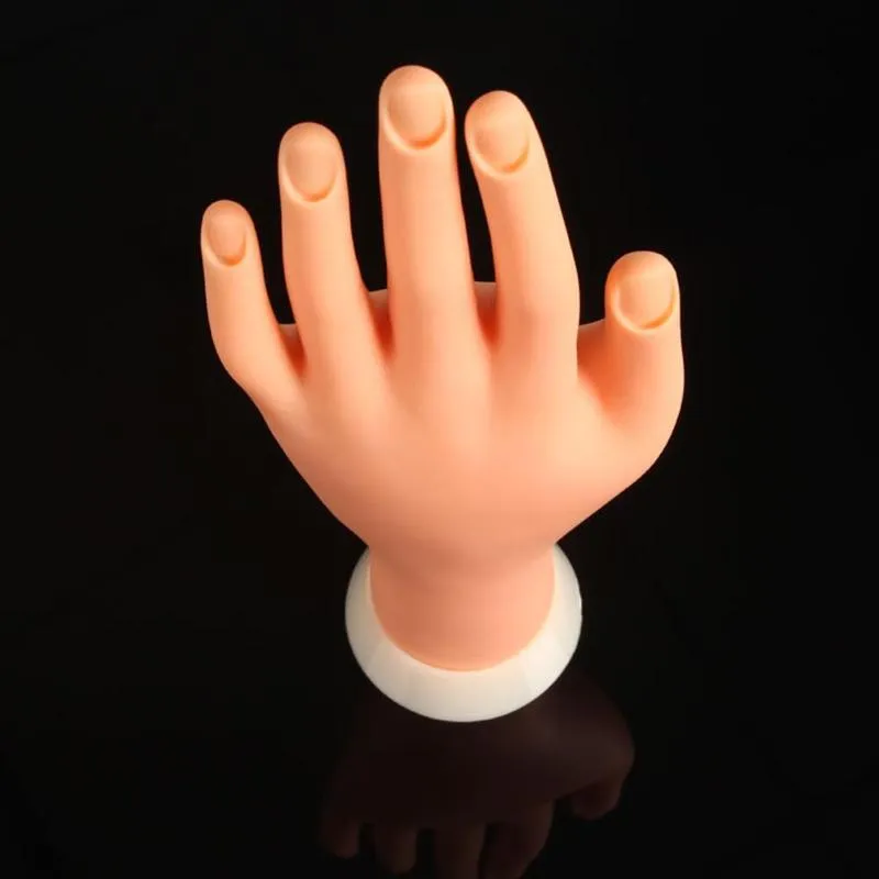 Öva hand för Manicure Nail Hand Training Model Flexibel MOVERABLE PROSTESIC Soft Fake Nail Printer Manicure Nails Tool
