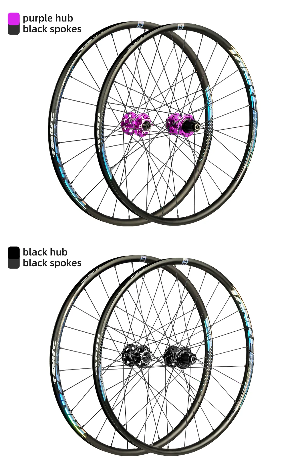 Tanke Rim TANKE Quick Release MTB rim wheelset with HG 28/32 Holes, 135/142mm ...
