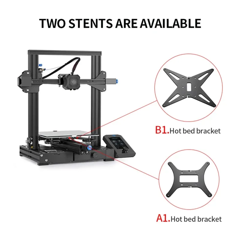 Stampante per la stampante 3D Porta di letti caldi per sostenitore del focolaio CR-10 Ender-3 Yaxis Piattaforma di riscaldamento Piattaforma di riscaldamento in alluminio