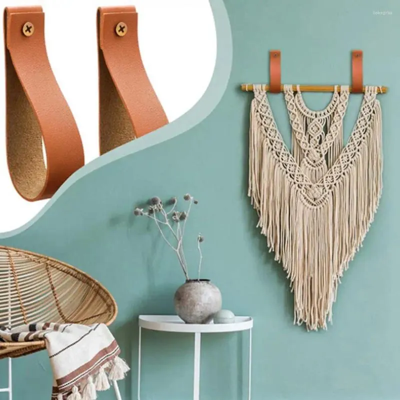 Haken faux lederen muur boho geïnspireerde veelzijdige lanyards voor badkamer keuken slaapkamer decor betrouwbaar