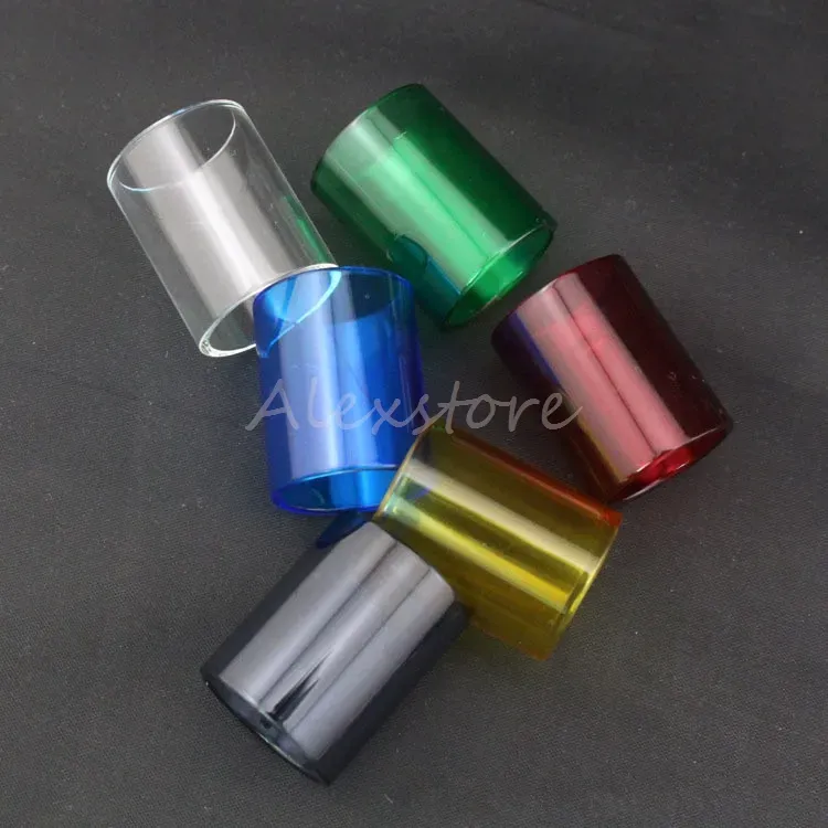 Replacement Glass Tube Colorful Replacable Caps Tube for TFV8 Big BABY TFV8 BABY TFV4 Mini Tank Atomizers RBA DHL