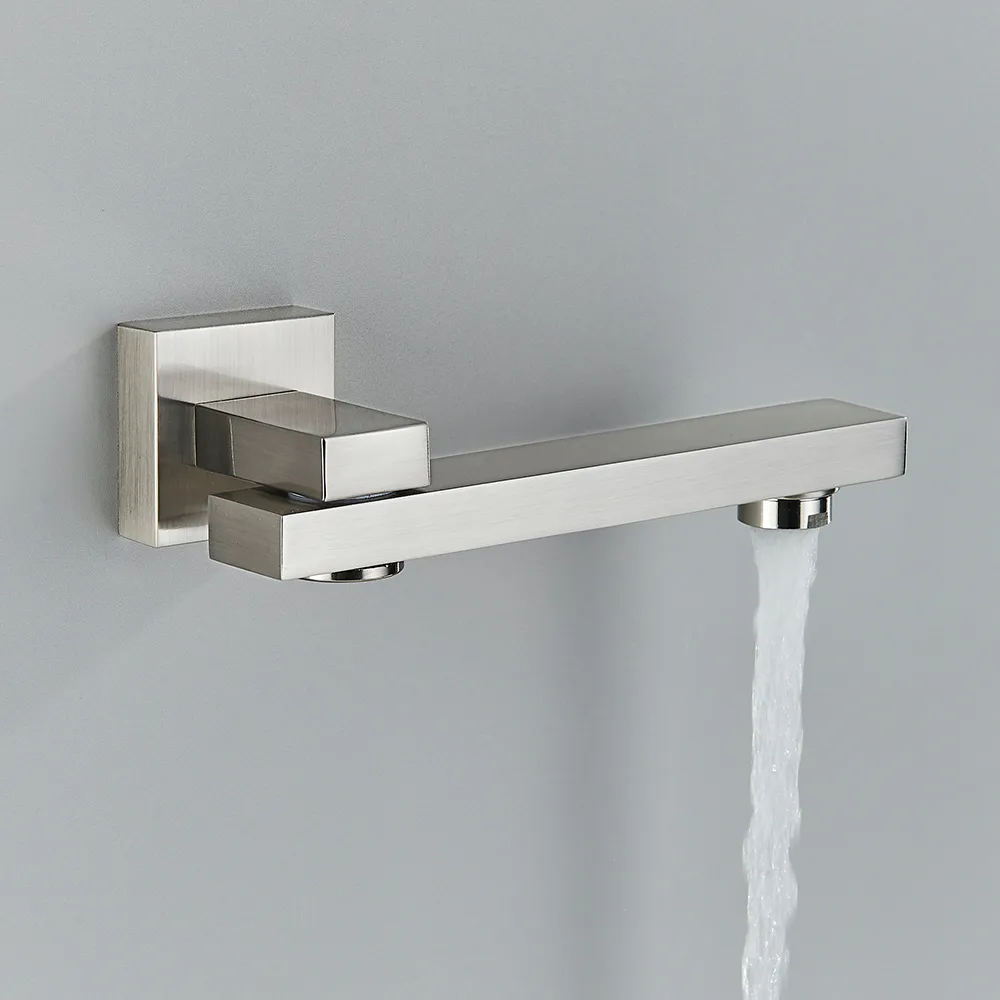 Robinet de douche thermostatique en nickel brosse