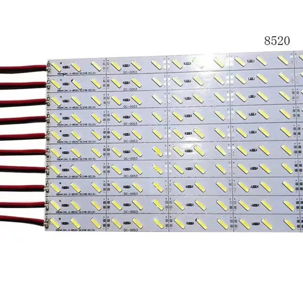 10st 30 cm 50 cm 12V Ultra Thin LED Hard Strip SMD 8520 Single Row 72 LED -LED Styva bar 6000K Ad Lightbox skåp Shop Subway