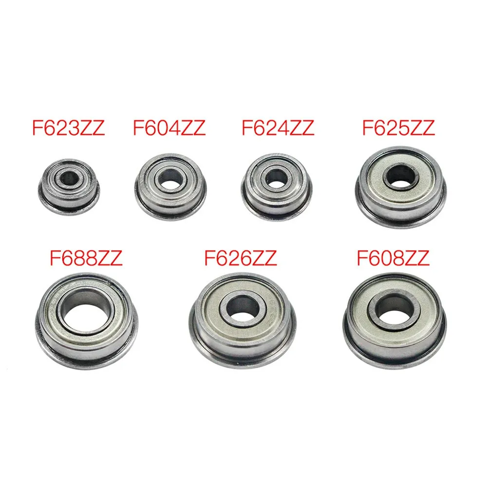 JSB F624-ZZ Flanged Miniature Ball Bearing - 4mm X 13mm X 5mm, Metal Shields
