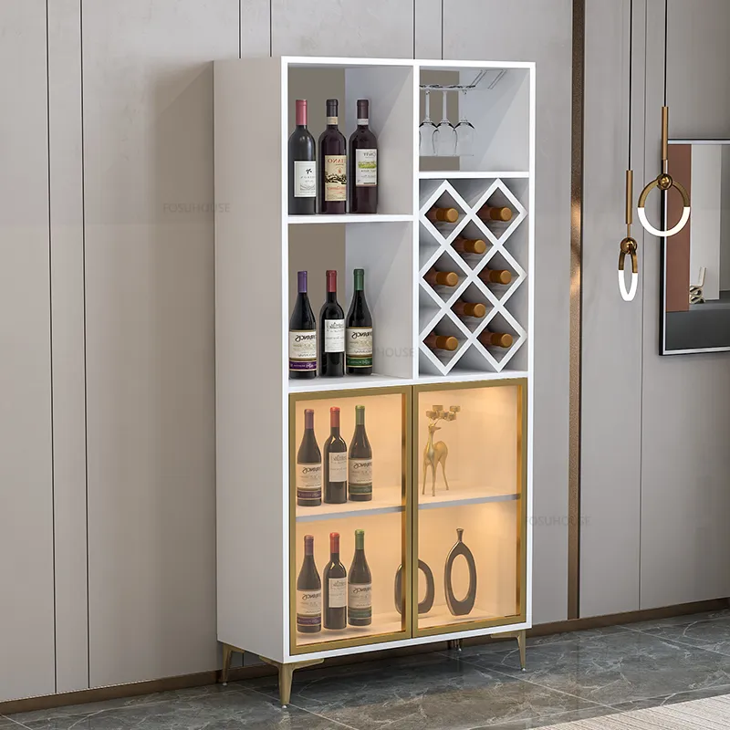 Homary Country Style Wine Rack Nordic Bar Cabinet Collection Light