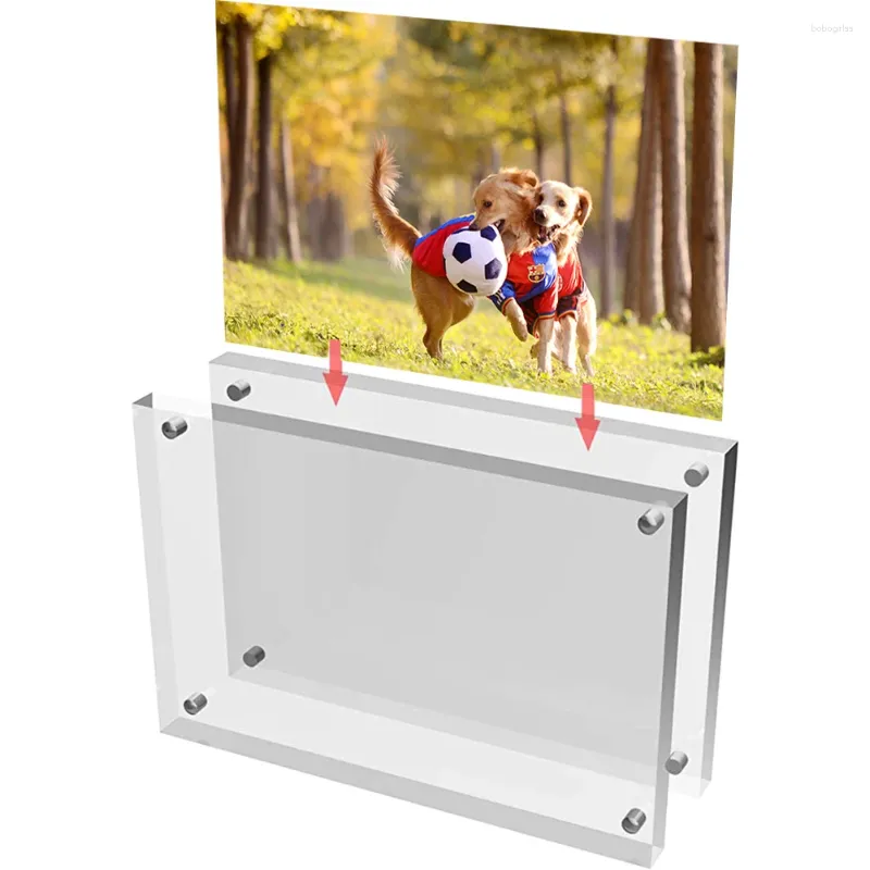 Frames Transparent Po Frame Acrylic Pocard Holder Picture Poster Tag Display Stand Desktop Ornament