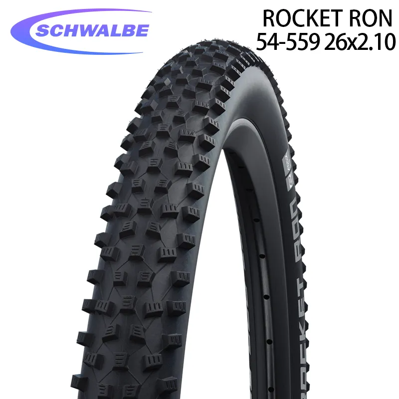 Schwalbe 26 "인치 로켓 Ron 54-559 26x2.10 MTB 오프로드 XC 트랙 자전거 접이식 타이어 산악 자전거 타이어 사이클링 부품