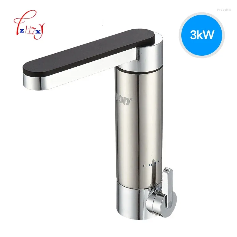 Bathroom Sink Faucets 220V SJB-30 Instant Electric Water Faucet Fast Heater Tankless Heating Type Kitchen Cold Dual-use 3KW Stainless Steel
