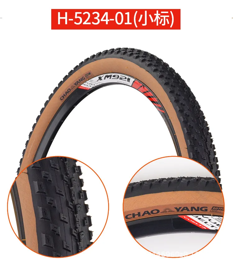 29x2.2 pneumatico mtb da 60 tpi pneumatico per biciclette 56-622 pneumatico per biciclette di cross country bordo giallo