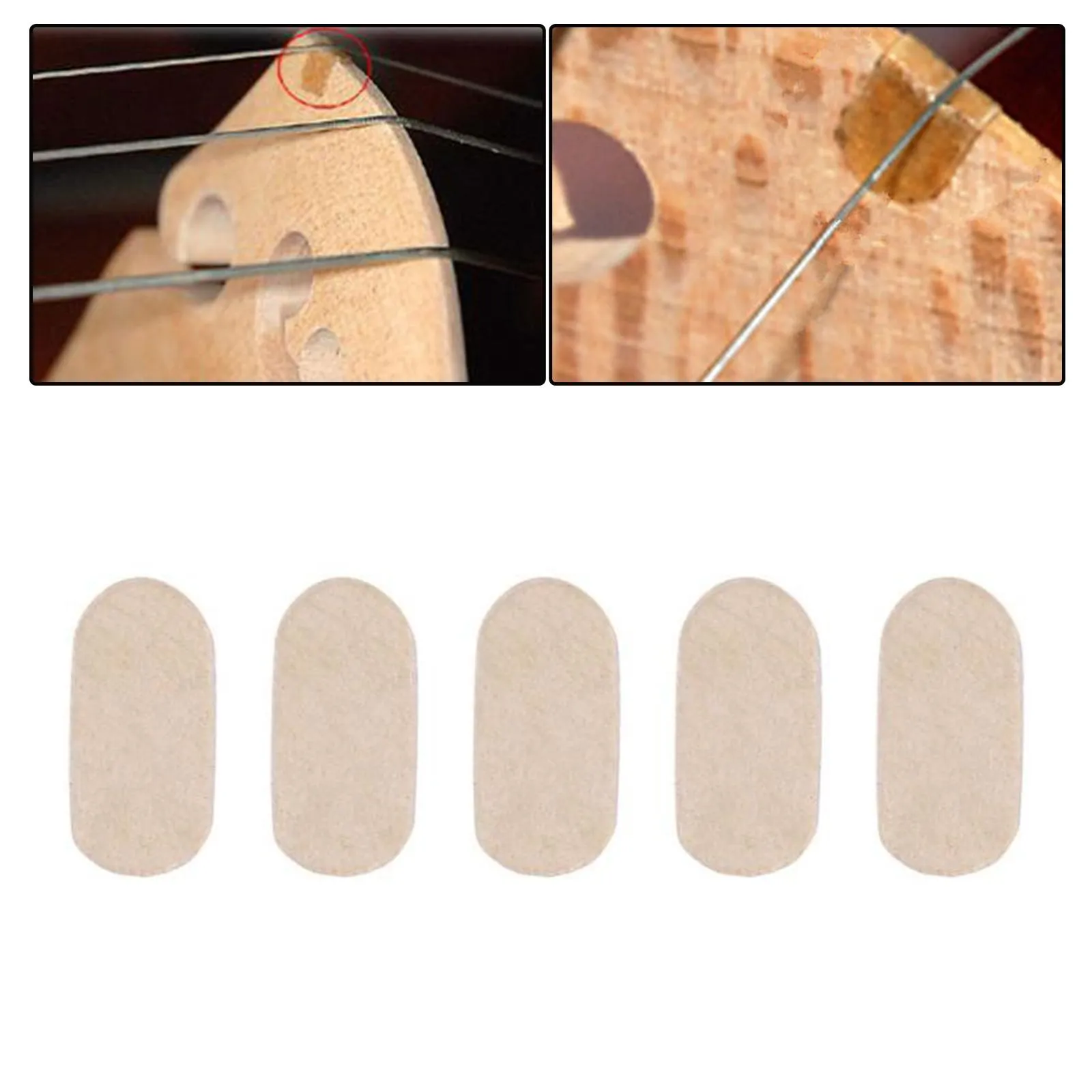 DHgate.com:5 Pack PU Leather Bridge Parchment Pads for Violin, Cello ...