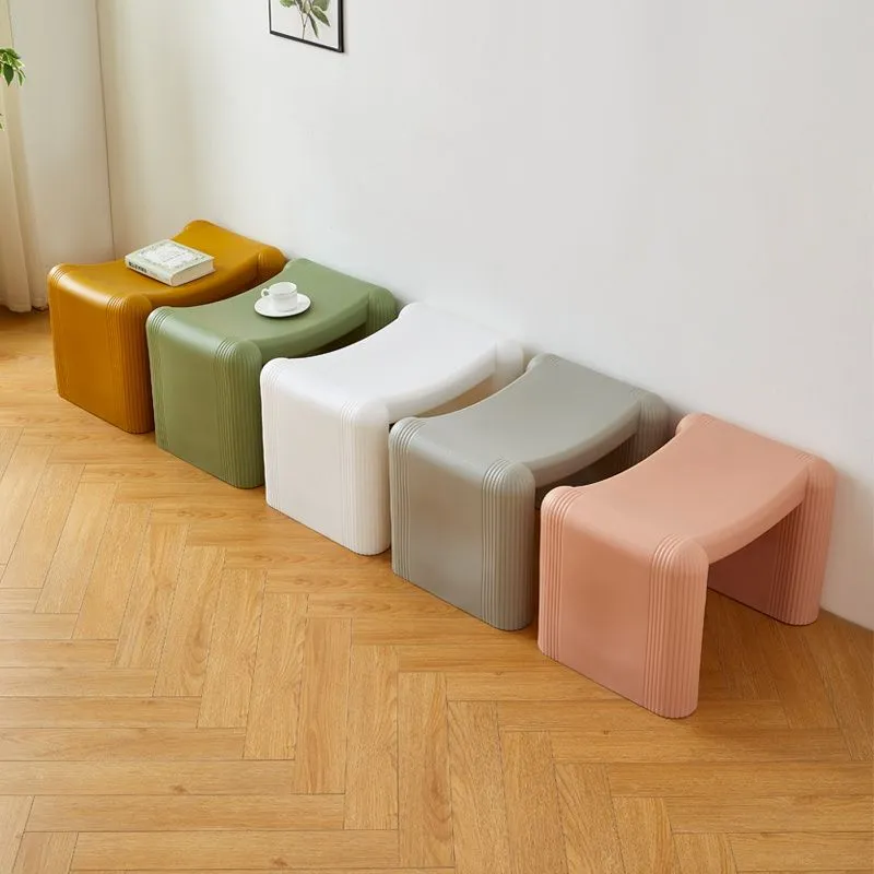 Small Plastic Stools for Living Room Bathroom Portable