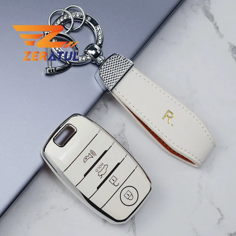 Car Key Cover Premium Leather Smart Key Case For Kia Ceed Cerato