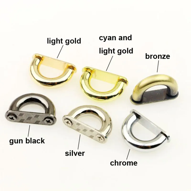 Zinc Alloy D-ring Bag Bag Connector Anchor Buckles Arch Bridge With Screws Hanger Hooks Bags Belts Strap Leather Crafts