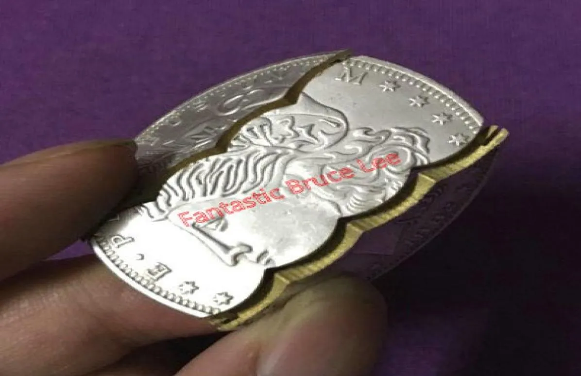 Składana moneta Morgan Dollar Copper Magic Tricks Coinmoney014010011