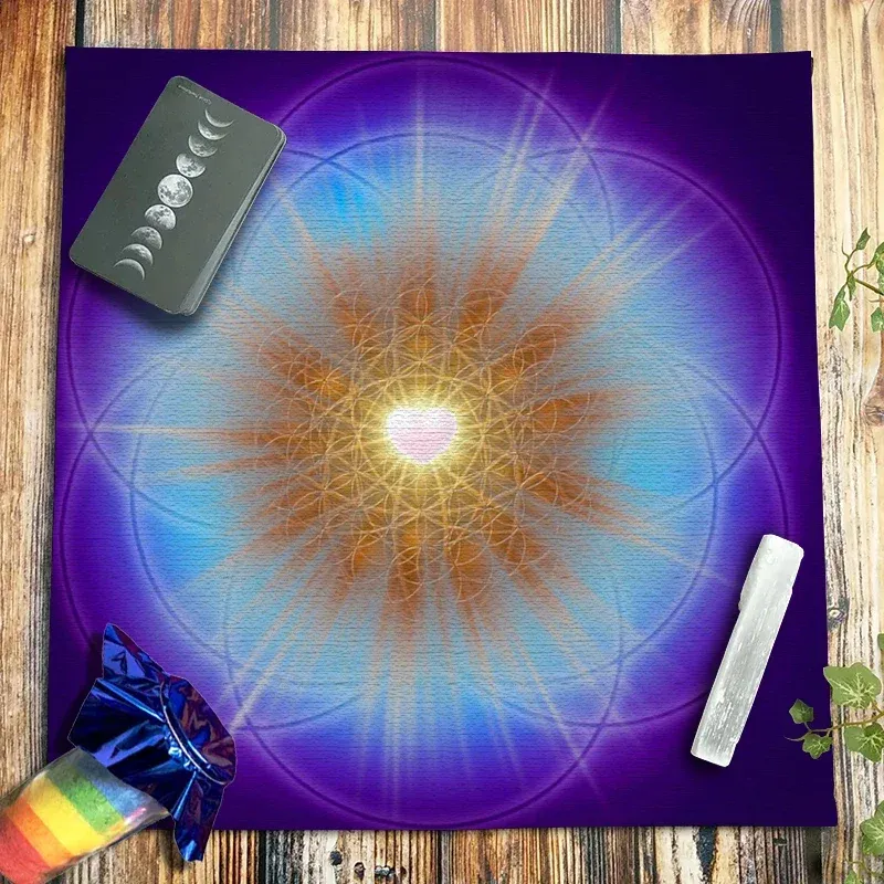 Mandala duchowość tarot karta obrusowa ołtarza Pagan Witchcraft Crystal wacika astrologa mata mata