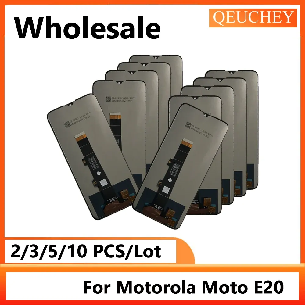 2/3/5/10 Piece/lote para Motorola Moto E20 LCD Display Touch Screen Digitalizer Assembly NO/com quadro