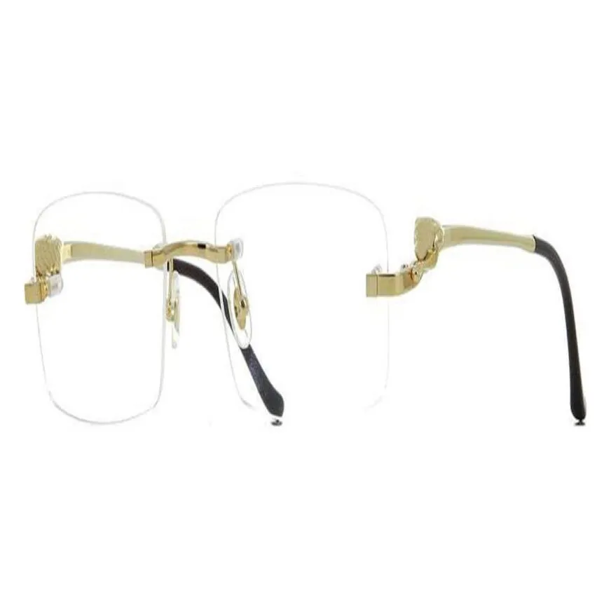 Nuovo design della moda Eyewear ottico 0281 Squadra quadrata senza gambo trasparente gambe animali gambe vintage semplice stile top qualità223i