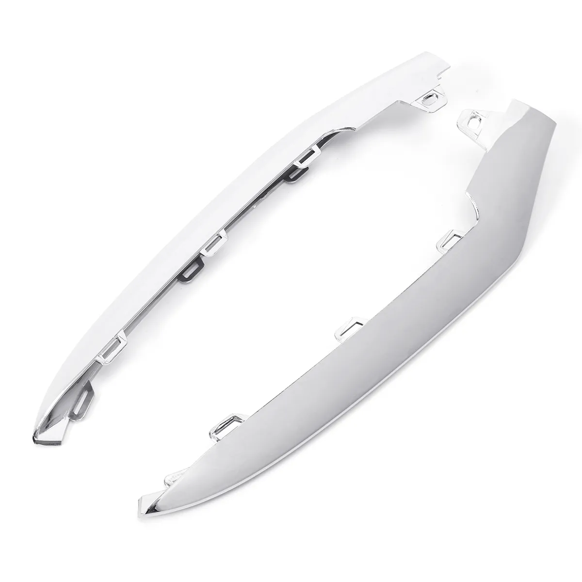 2Pcs Front Bumper L+R Chrome Trim Molding For Mercedes 2Pcs Front Bumper L+R Chrome Trim Molding For Mercedes