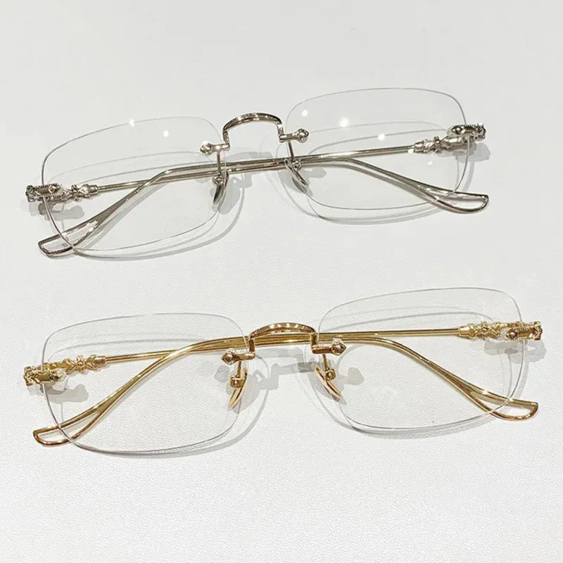 Koreaanse anti-blauwe lichtglazen unisex ultralight vierkante legering frame bril Elegante comfortabele glazen oogbescherming vrouwen 240411