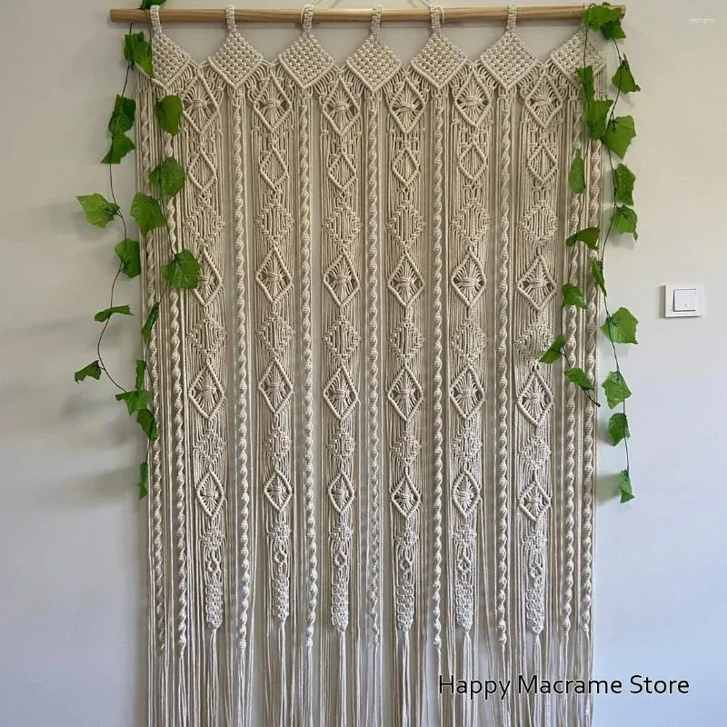 Tapestries Macrame Curtain For Window Door Doorway Handmade Custom Size Art Decor Farmhouse Gift - Without Rod