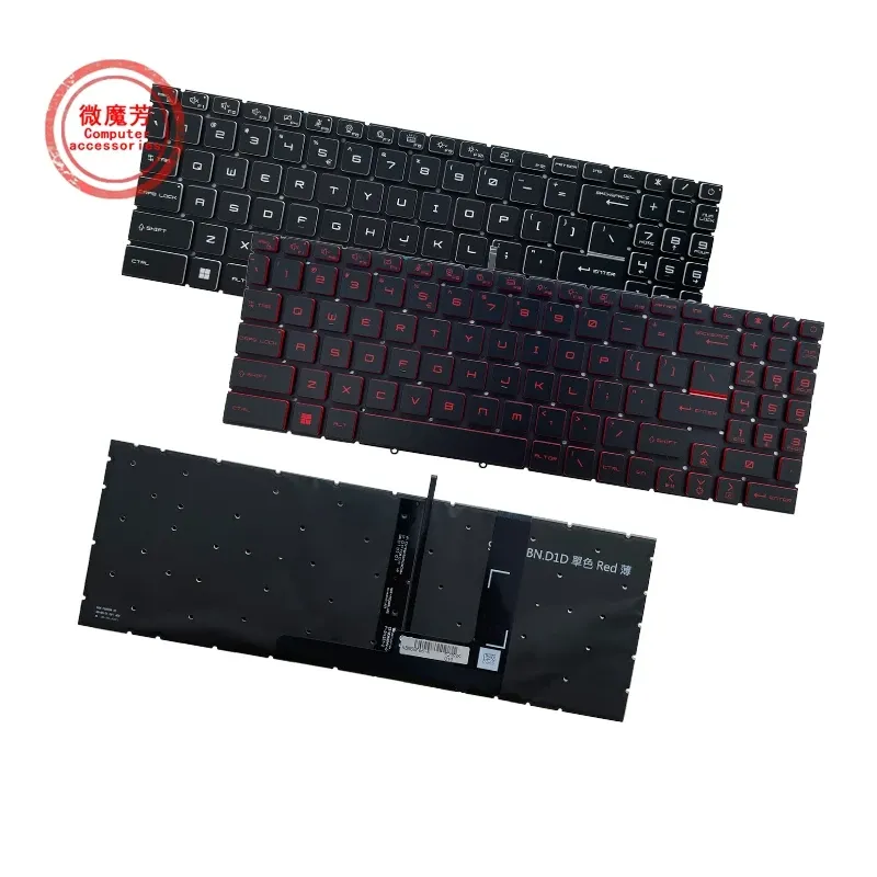 Keyboards New US English Keyboard for MSI Crosshair 15 seris 15A11U 15B12U B12UEZ V203222CK1 RGB Backlit