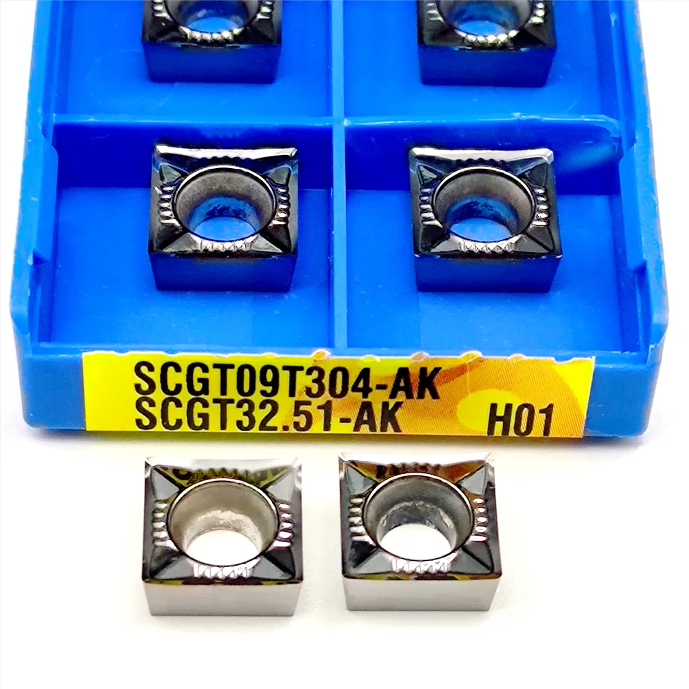 SCGT09T302-AK H01 Inserts en carbure de coupe de haute qualité outil de lame d'alliage dur SCGT 09T302 CNC Retation externe d'origine