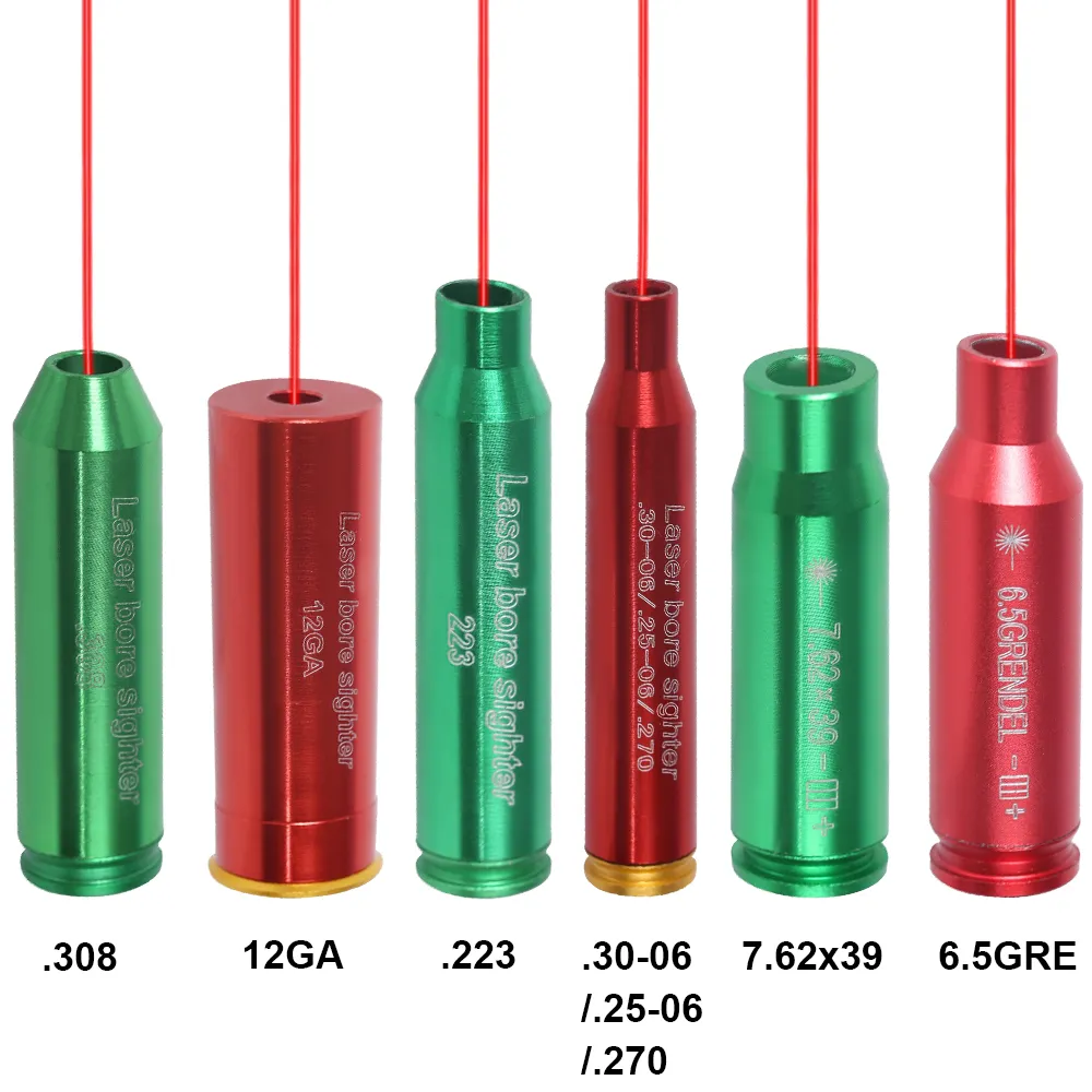 Bore tactique alésage rouge alésage Sigle Borénéger Cartouche d'entraînement calibrée 12ga 9 mm .223 .308 .380 Calibre des bouchons instantanés