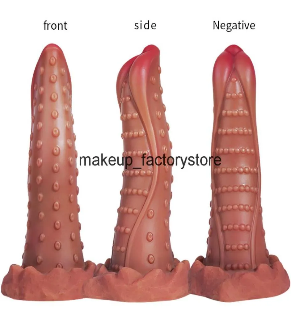 Massage Silicone Dildo Butt Plug Massage Anal Toy For Woman Men Orgasm Stimulate Anal Plug Tentacle Dildos Sex Toys With Suction C6633556