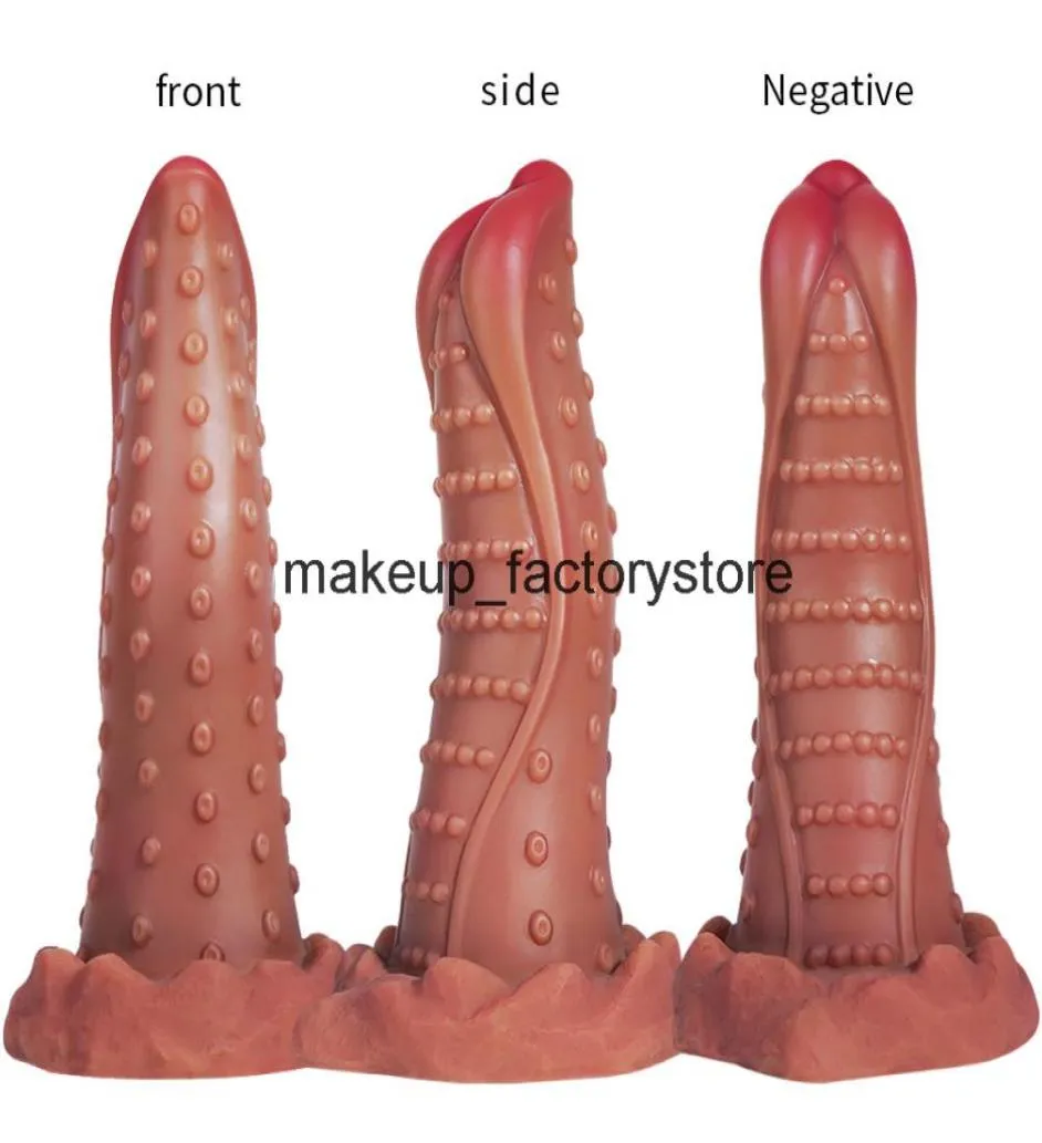 Massage Silikon Dildo Butt Plug Massage Anal Toy for Woman Men Orgasm Stimulate Anal Plug Tentacle Dildos Sex Toys With Suction C6633556