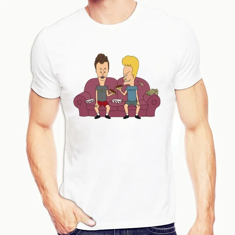 Beasvis und Butthead Beavis Verstärker Butthead Funny Print T -Shirt T -Shirt -Shirt für Männer und Frauen männliche einfache verrückte Humor -Hemd -Shirt -Druckt Spitzen