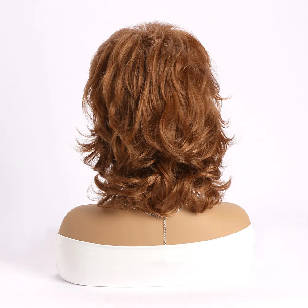 Short Pixie Cut Dark Brown Synthetic Wig with Natural Curly  display picture 1