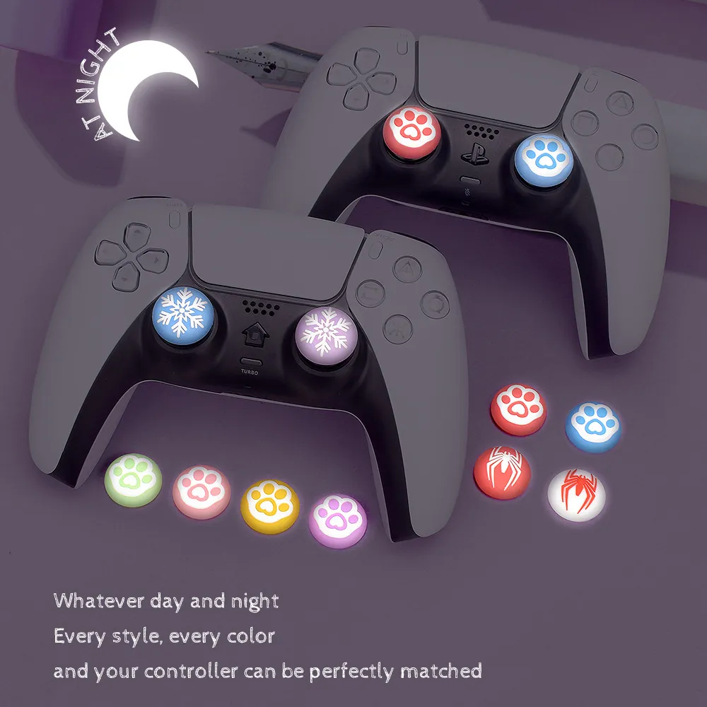 luminousthumb bastão tampas compatíveis com PS5/PS4/Xbox One/Switch Pro Controler Joystick Cober