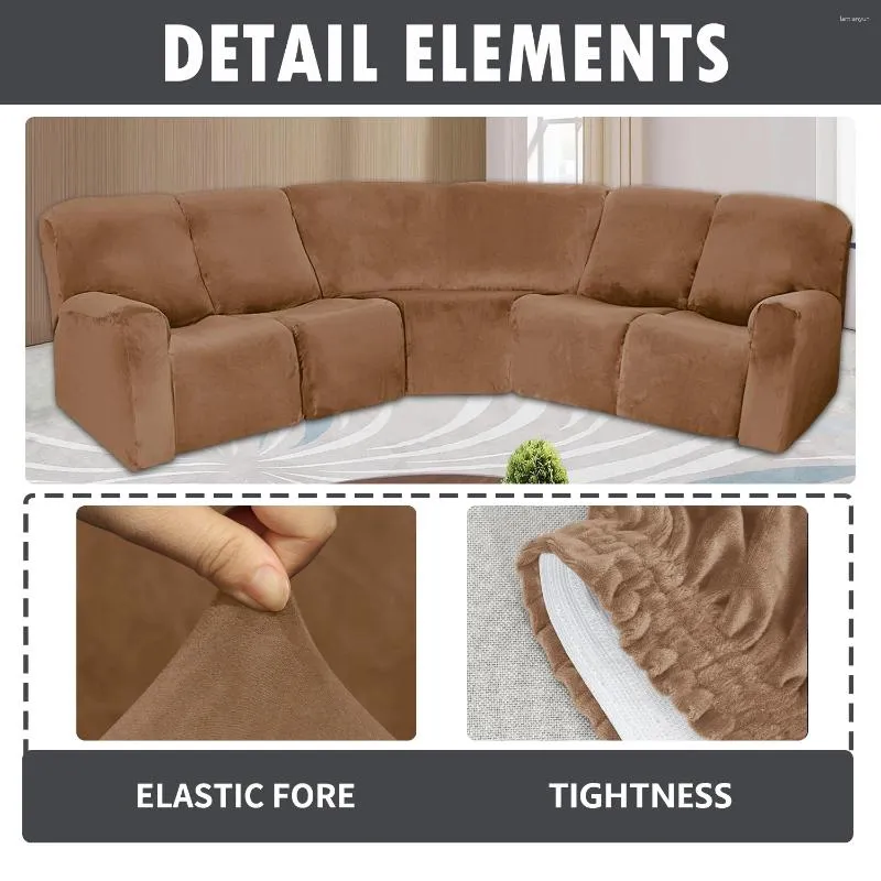L Shaped Velvet Lounge Stretch Recliner Slipcovers For Sectional Sofa Corner From Lantianyun 131.75 DHgate.Com