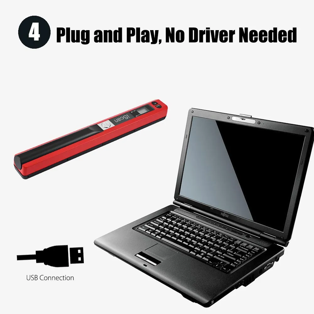 A4 Portable Mobile Scanner - Instant Digital Image & Photo Scanner with ...