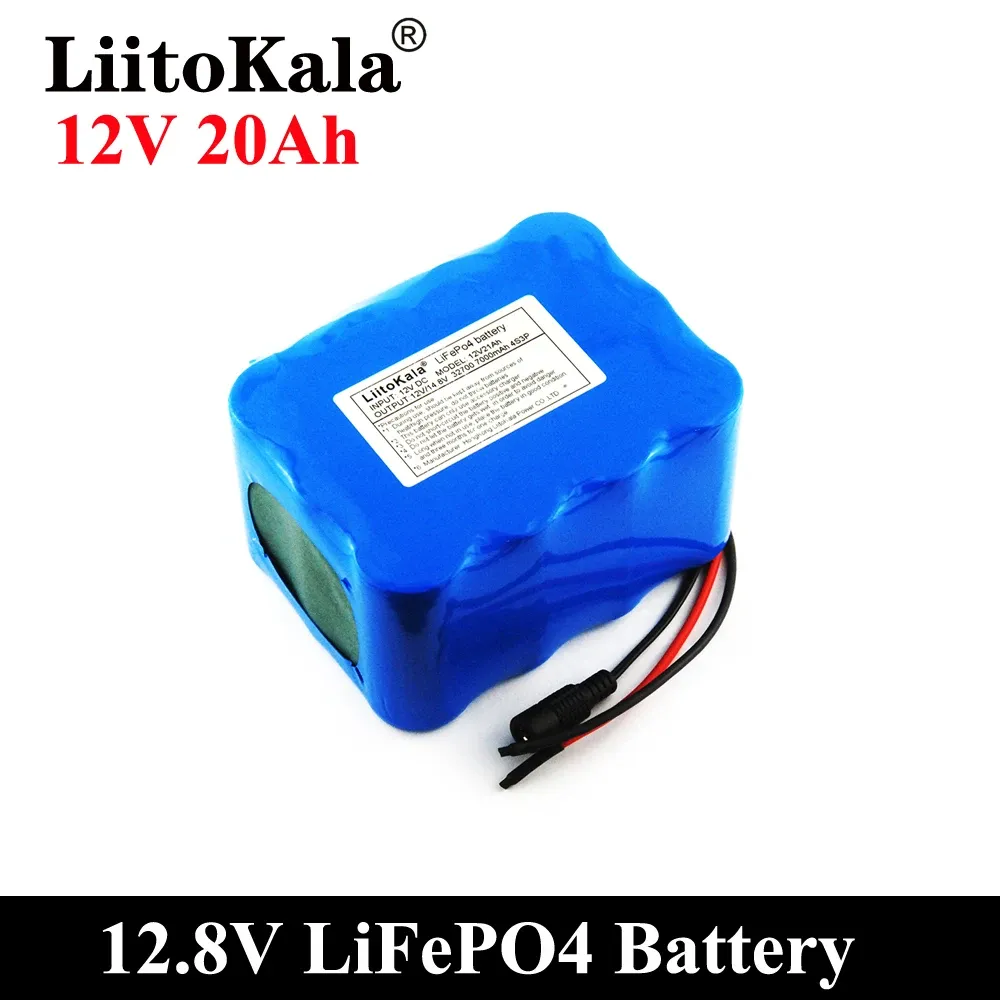 Liitokala 12V 20AH 30AH 35AH 40AH 50AH LIFEPO4 Batterie rechargeable PACK 12,8 V Cycles de vie 4000 avec BMS Protectio intégré